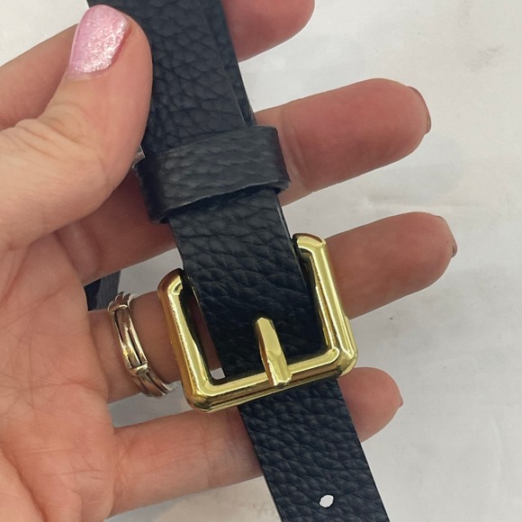 Bandolier Pebbled Leather Pouch Crossbody Bag Black Gold Festival Party Travel - Picture 4 of 10